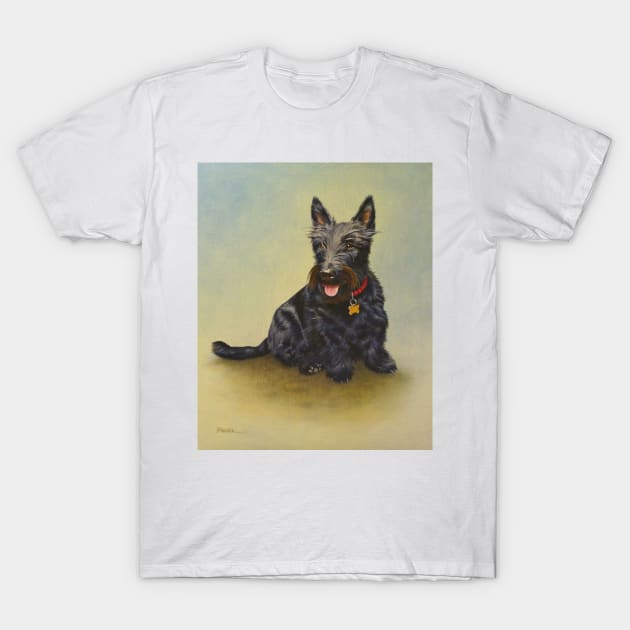 Scottish terrier! T-Shirt by fionahooperart